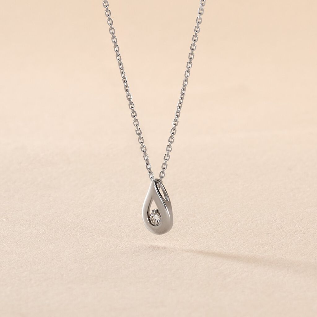 Collier Purete Or Blanc Diamant - Colliers Femme | Histoire d’Or