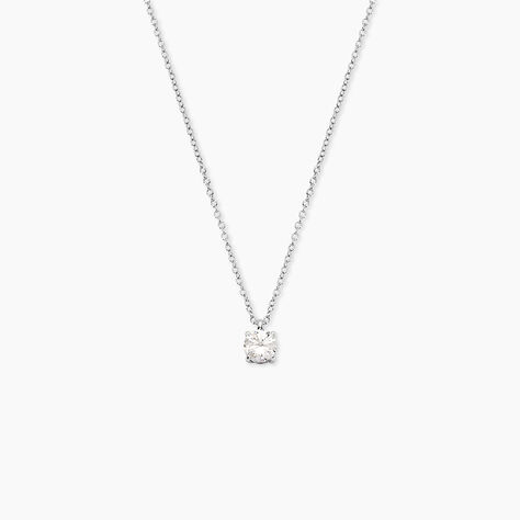 Collier Solitaire Argent Lylwenn - Colliers fantaisie Femme | Histoire d&rsquo;Or