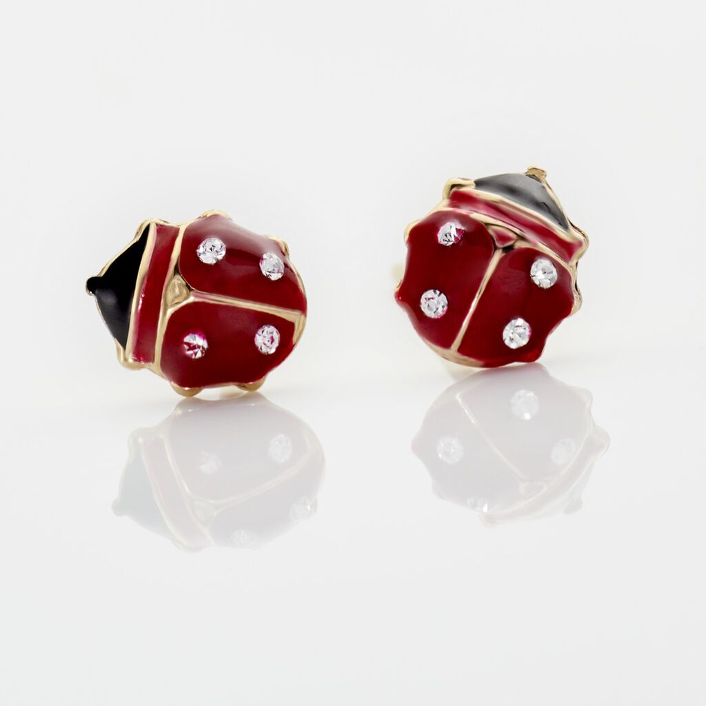 Boucles D'oreilles Puces Deena Or Jaune Oxyde De Zirconium - Clous d'oreilles Enfant | Histoire d’Or