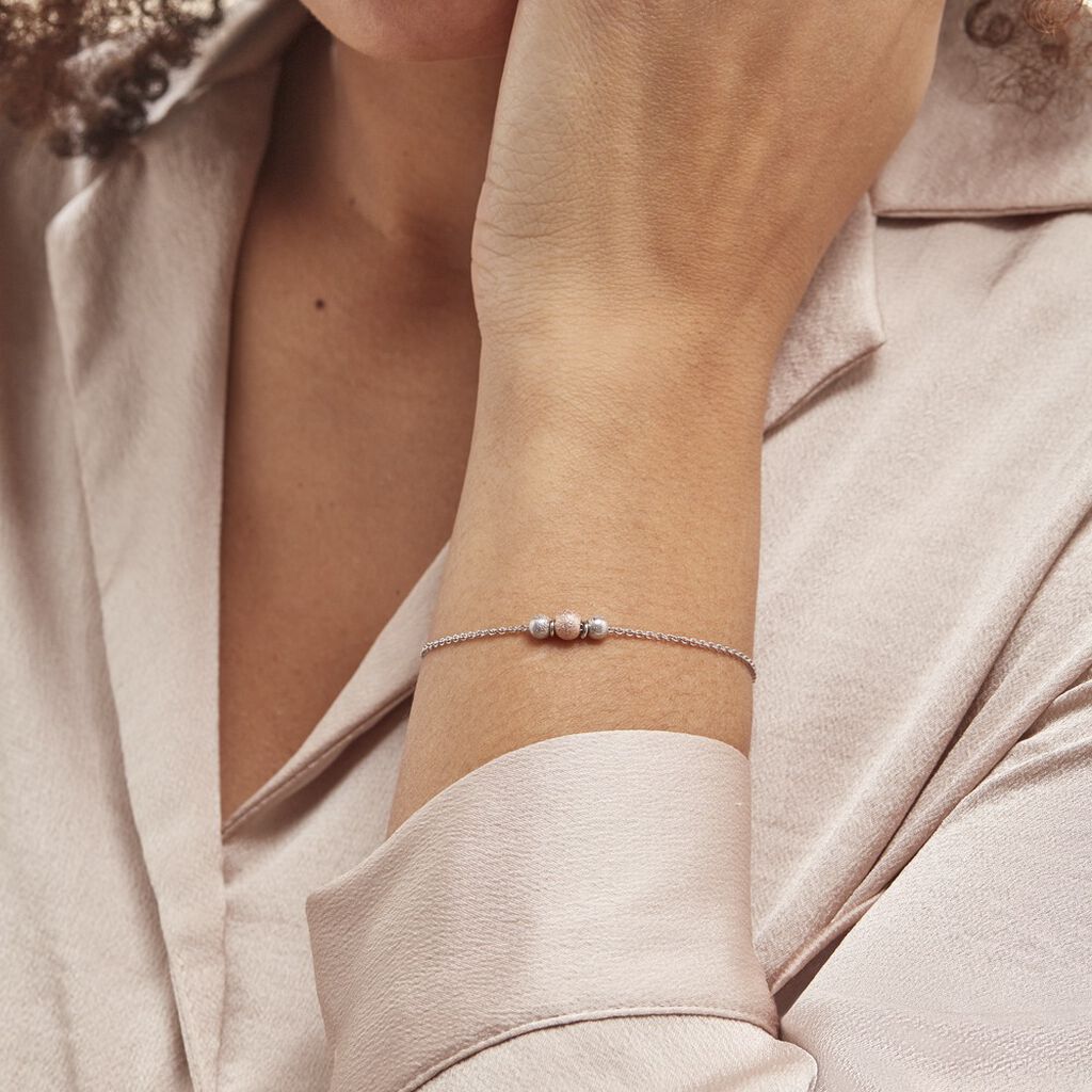 Bracelet Argent Bicolore Wilmart - Bracelets Femme | Histoire d’Or