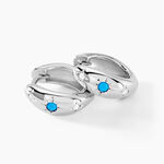 Cr&eacute;oles Ocean Argent Blanc Oxyde De Zirconium - Boucles d'oreilles cr&eacute;oles Femme | Histoire d&rsquo;Or