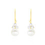 Boucles D'oreilles Pendantes Taissia Or Jaune Perle De Culture