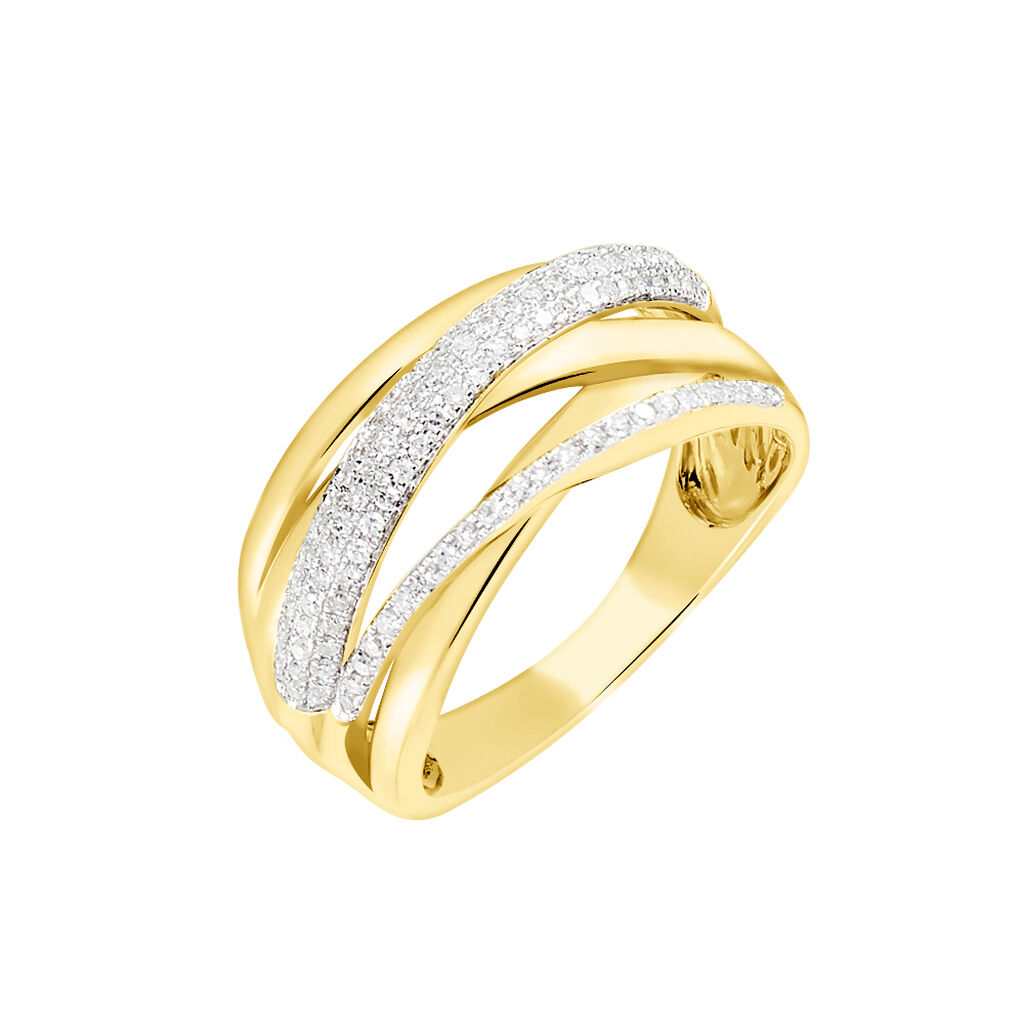 Bague Elodea Or Jaune Diamant - Bagues avec pierre Femme | Histoire d’Or