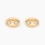 Boucles D'oreilles Puces Cara Grain De Cafe Or Jaune - Clous d'oreilles Femme | Histoire d&rsquo;Or
