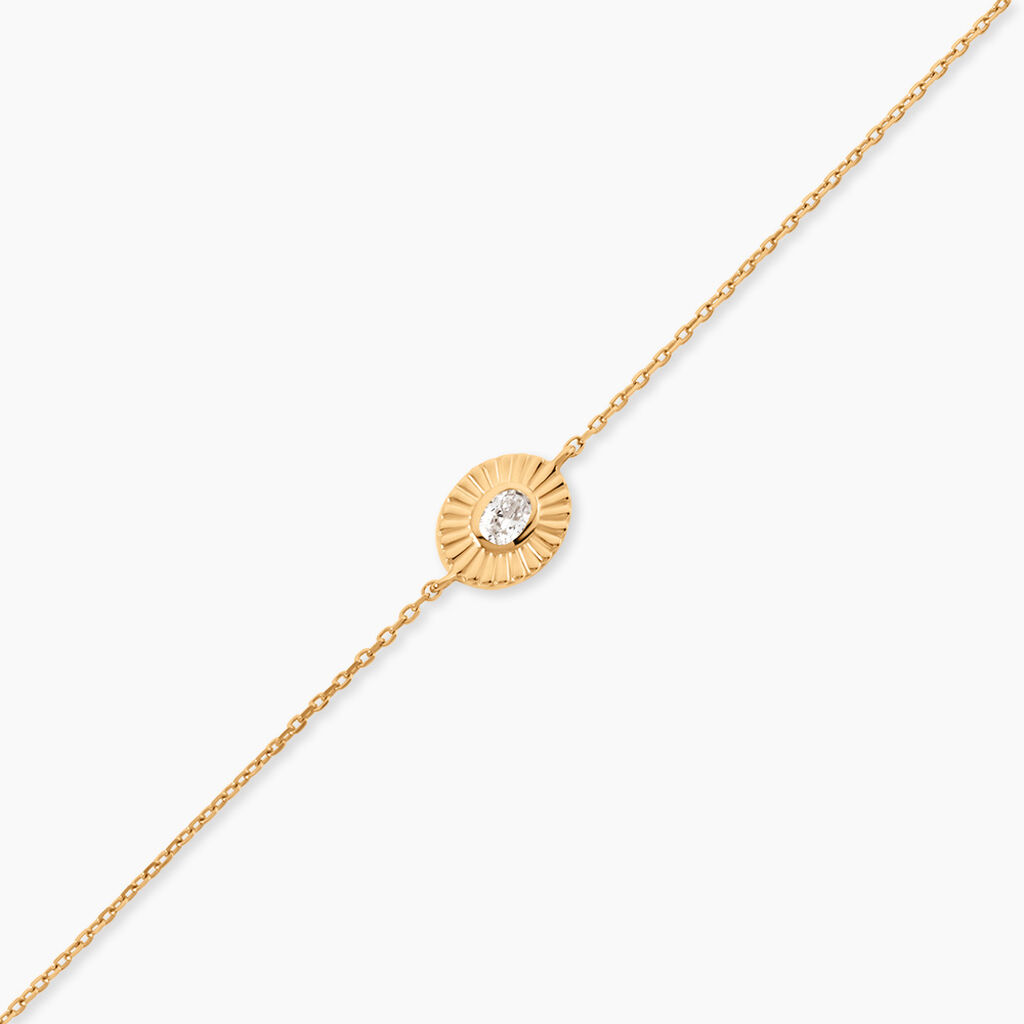Bracelet Adira Plaqu&eacute; Or Jaune Oxyde De Zirconium - Bracelets Femme | Histoire d&rsquo;Or