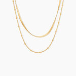 Collier Dorianna Argent Dor&eacute; A L'Or 750/1000 - Bijoux sans pierre Femme | Histoire d&rsquo;Or