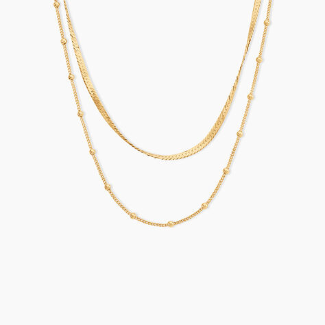 Collier Dorianna Argent Dor&eacute; A L'Or 750/1000 - Bijoux sans pierre Femme | Histoire d&rsquo;Or