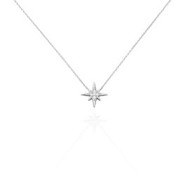 Collier Aveline Or Blanc Diamant - Colliers Etoile Femme | Histoire d’Or