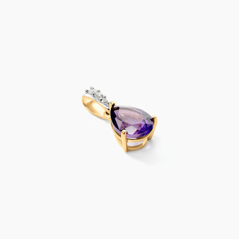 Pendentif Gorgel Or Jaune Améthyste Oxyde De Zirconium - Pendentifs Femme | Histoire d’Or