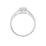 Bague Solitaire Or Blanc Caharus Oxyde De Zirconium - Bagues solitaires Femme | Histoire d&rsquo;Or