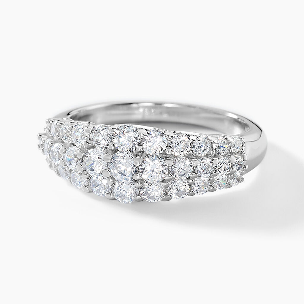 Bague Faustine Argent Blanc Oxyde De Zirconium - Bagues solitaires Femme | Histoire d&rsquo;Or