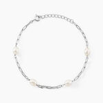 Bracelet Silviane Argent Blanc Perle De Culture - Bracelets Femme | Histoire d&rsquo;Or
