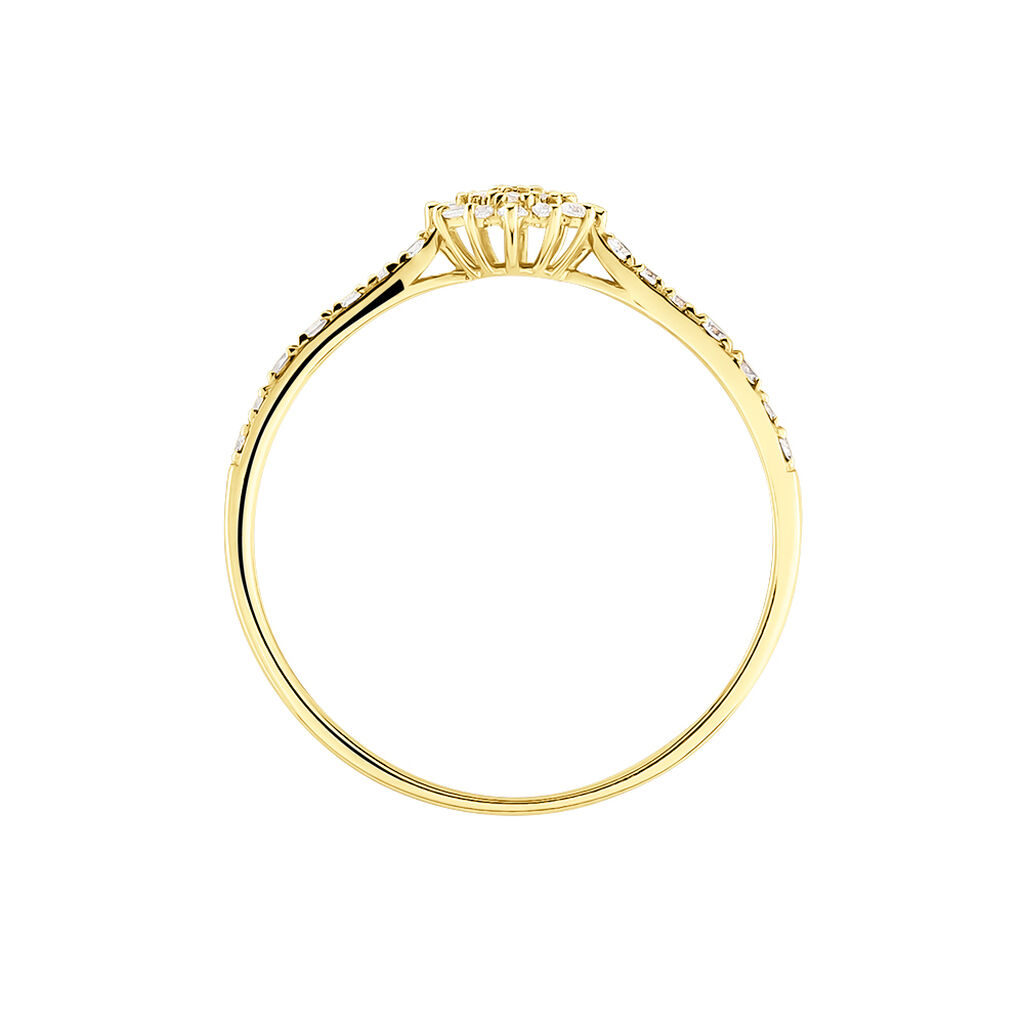 Bague Shin Or Jaune Oxyde De Zirconium - Bagues avec pierre Femme | Histoire d’Or