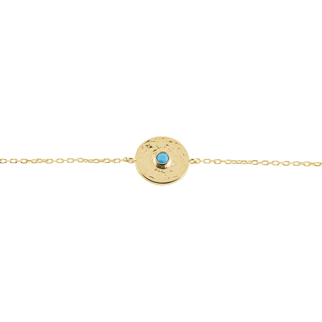 Bracelet Plaqu&eacute; Or Jaune Zoila Pierre De Synthese - Bracelets Femme | Histoire d&rsquo;Or