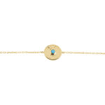Bracelet Plaqu&eacute; Or Jaune Zoila Pierre De Synthese - Bracelets Femme | Histoire d&rsquo;Or