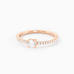 Bague Solitaire Ursi Argent Rose Oxyde De Zirconium - Bagues solitaires Femme | Histoire d&rsquo;Or