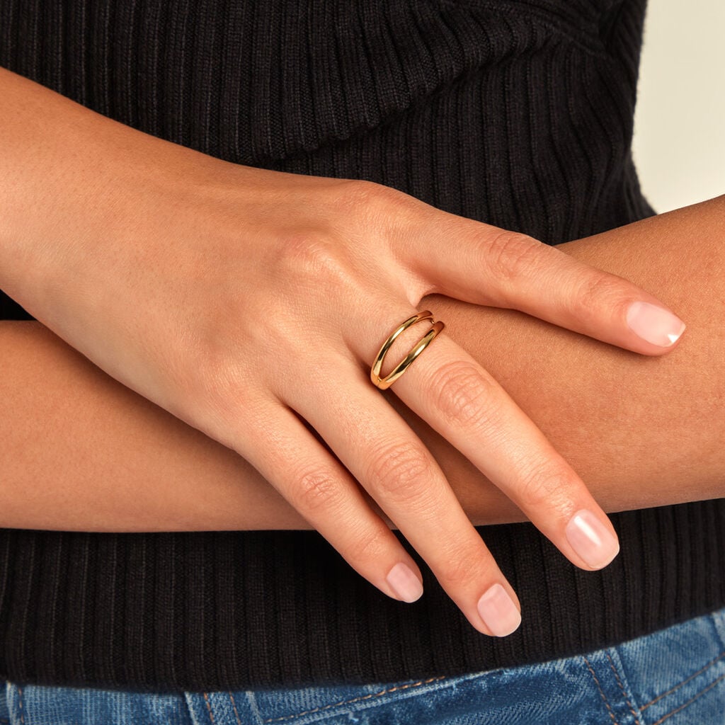 Bague Alfreda Acier Jaune - Bagues fantaisie Femme | Histoire d&rsquo;Or