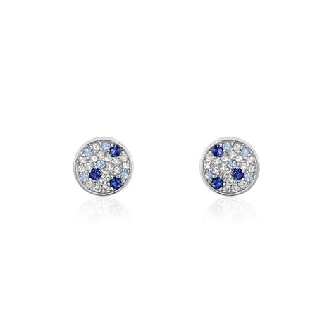 Boucles D'oreilles Puces Nelig Argent Blanc Oxyde De Zirconium - Boucles d'oreilles fantaisie Femme | Histoire d’Or