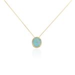 Collier Leeve Plaqu&eacute; Or Jaune Amazonite - Colliers Femme | Histoire d&rsquo;Or
