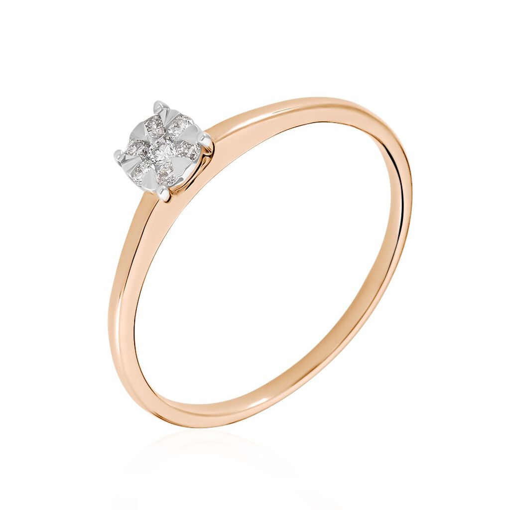 Bague Solitaire Or Rose Dream Diamants - Bagues solitaires Femme | Histoire d&rsquo;Or