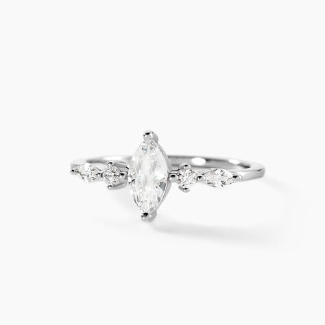 Bague Winter Sweetness Argent Blanc Oxyde De Zirconium - Bagues solitaires Femme | Histoire d&rsquo;Or