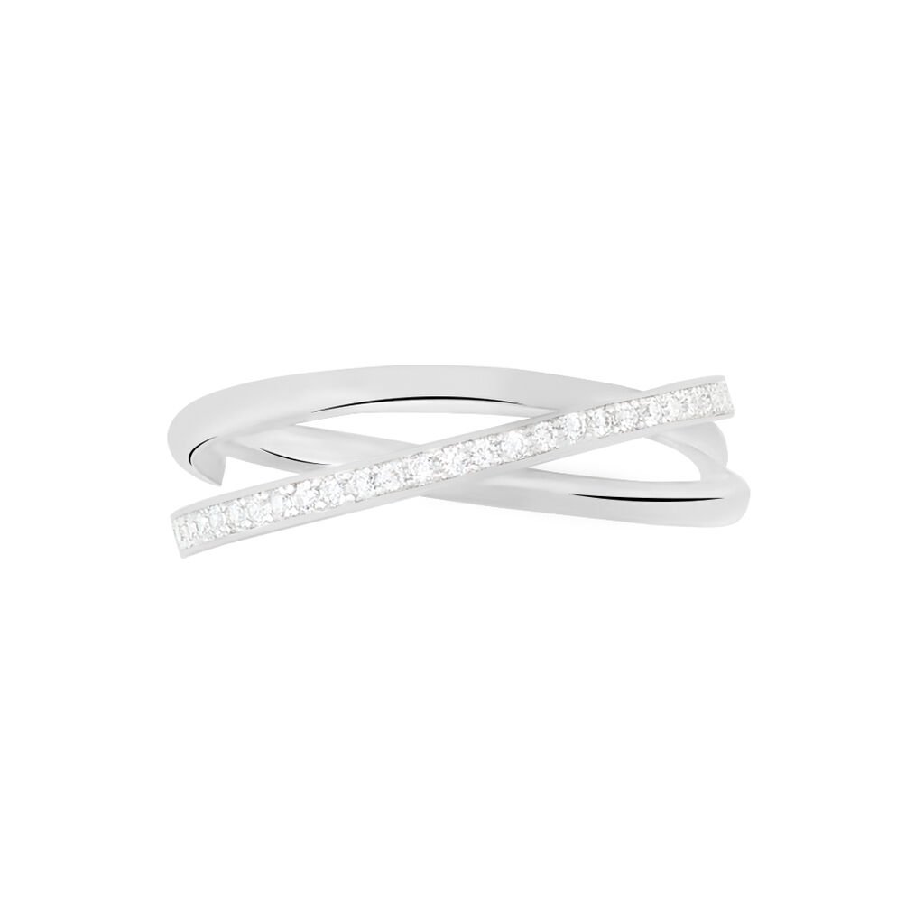 Bague Arnaude Argent Blanc Oxyde De Zirconium - Bagues avec pierre Femme | Histoire d’Or