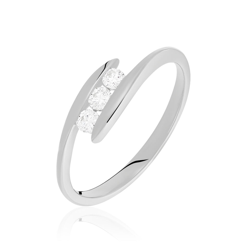 Bague Loresa Or Blanc Diamant - Bagues avec pierre Femme | Histoire d’Or