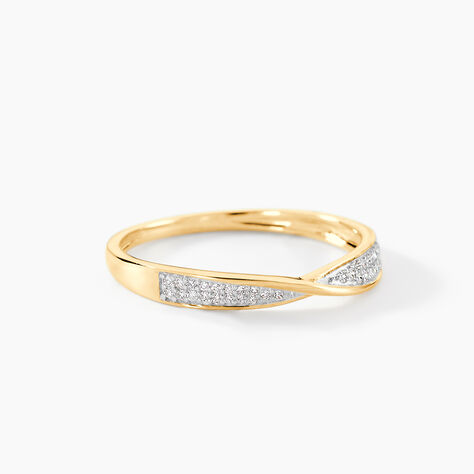 Bague Ingerida Or Jaune Diamant - Bagues avec pierre Femme | Histoire d&rsquo;Or