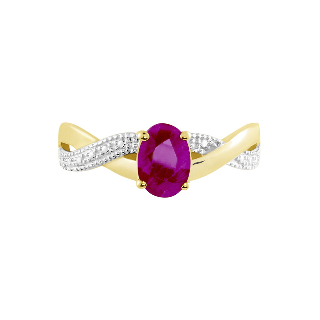 Bague Or Jaune Candice Rubis - Bagues solitaires Femme | Histoire d’Or