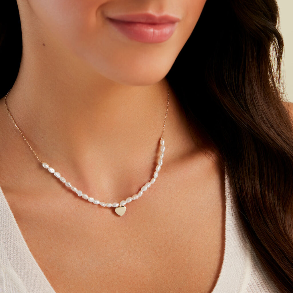 Collier Loving Pearl Or Jaune Perle De Culture - F&ecirc;te des m&egrave;res Femme | Histoire d&rsquo;Or