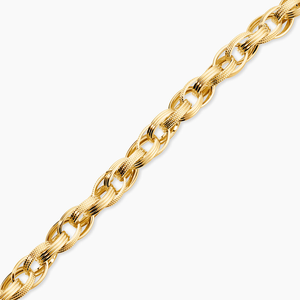 Bracelet Aaron Maille Fantaisie Or Jaune - Bracelets Femme | Histoire d&rsquo;Or