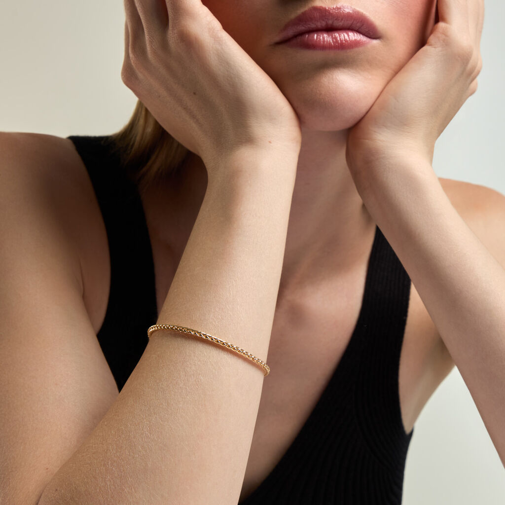 Bracelet Jany Argent Dor&eacute; A L'Or 750/1000 - Bijoux sans pierre Femme | Histoire d&rsquo;Or