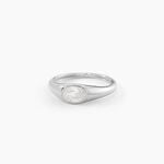 Bague Huge Argent Blanc Oxyde De Zirconium - Bagues solitaires Femme | Histoire d&rsquo;Or