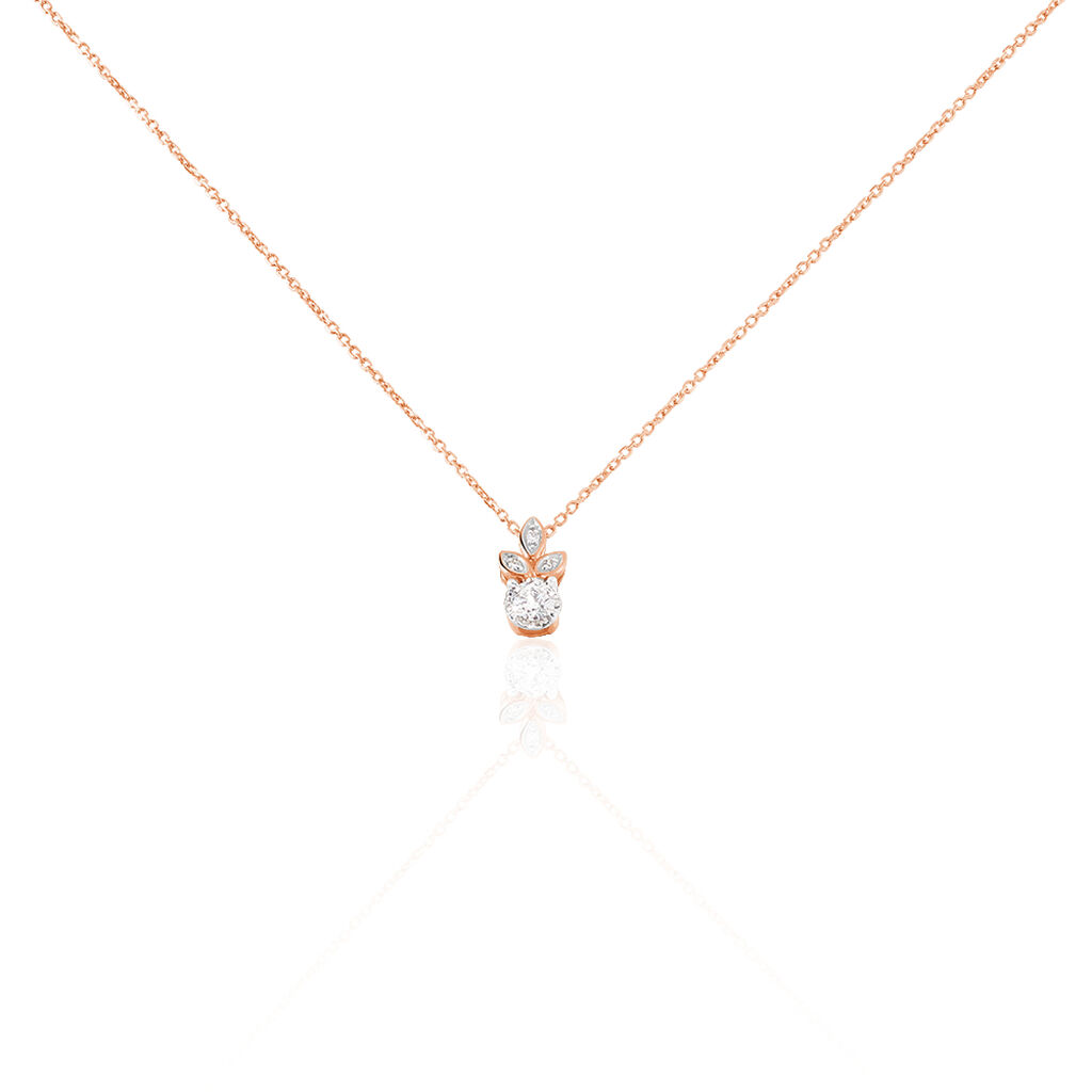Collier Alicea Or Rose Diamant - Colliers Femme | Histoire d&rsquo;Or
