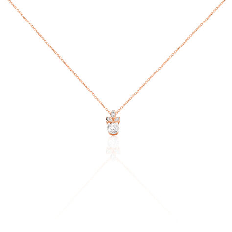 Collier Alicea Or Rose Diamant - Colliers Femme | Histoire d&rsquo;Or