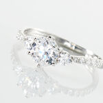 Bague Berata Or Blanc Oxyde De Zirconium - Bagues solitaires Femme | Histoire d&rsquo;Or