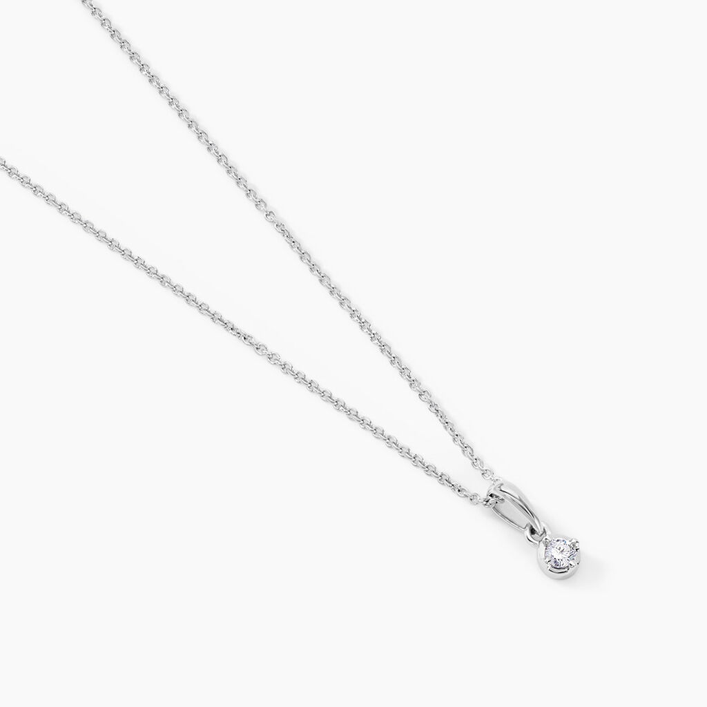 Collier Cicelie Or Blanc Diamant