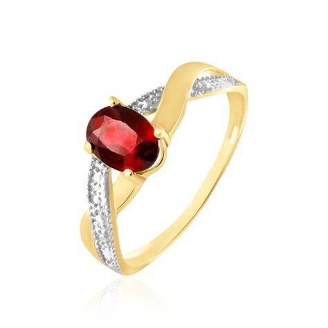 Bague Candice Or Jaune Grenat - Bagues solitaires Femme | Histoire d&rsquo;Or