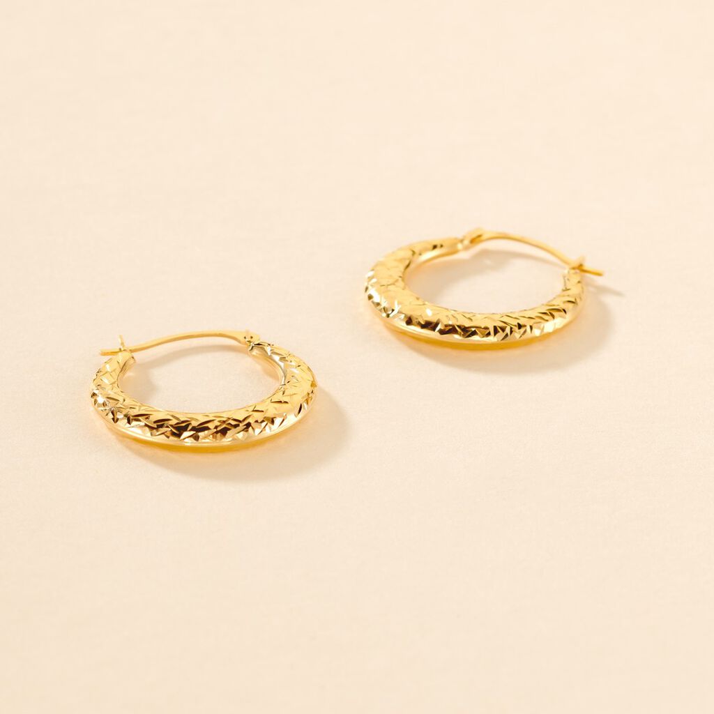 Créoles Annis Or Jaune - Boucles d'oreilles créoles Femme | Histoire d’Or