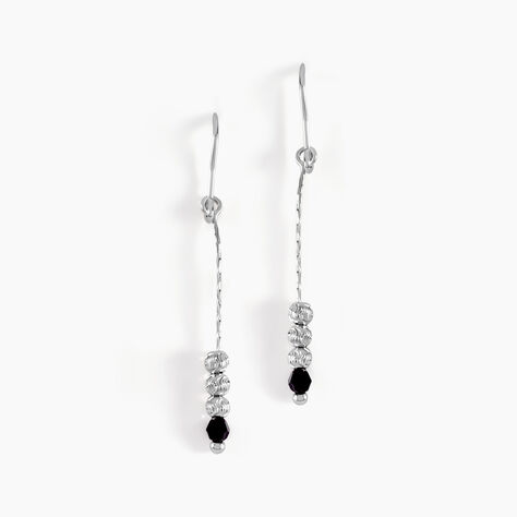Boucles D'oreilles Pendantes Cyprielle Argent Blanc Pierre De Synthese - Boucles d'oreilles fantaisie Femme | Histoire d’Or