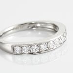 Demi Alliance Juliette Platine Blanc Diamant - Bijoux Femme | Histoire d&rsquo;Or