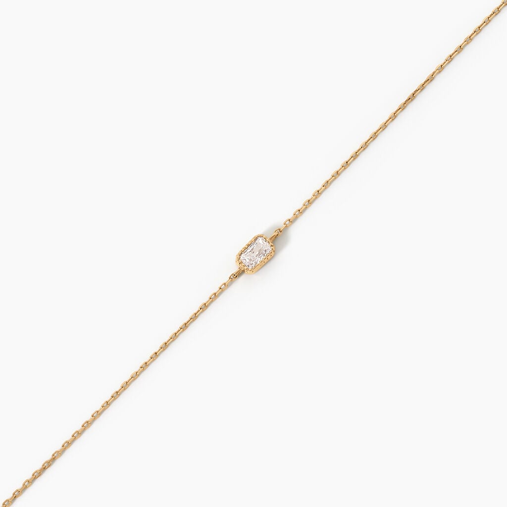 Bracelet Cerise Plaqu&eacute; Or Jaune Oxyde De Zirconium - Bracelets Femme | Histoire d&rsquo;Or