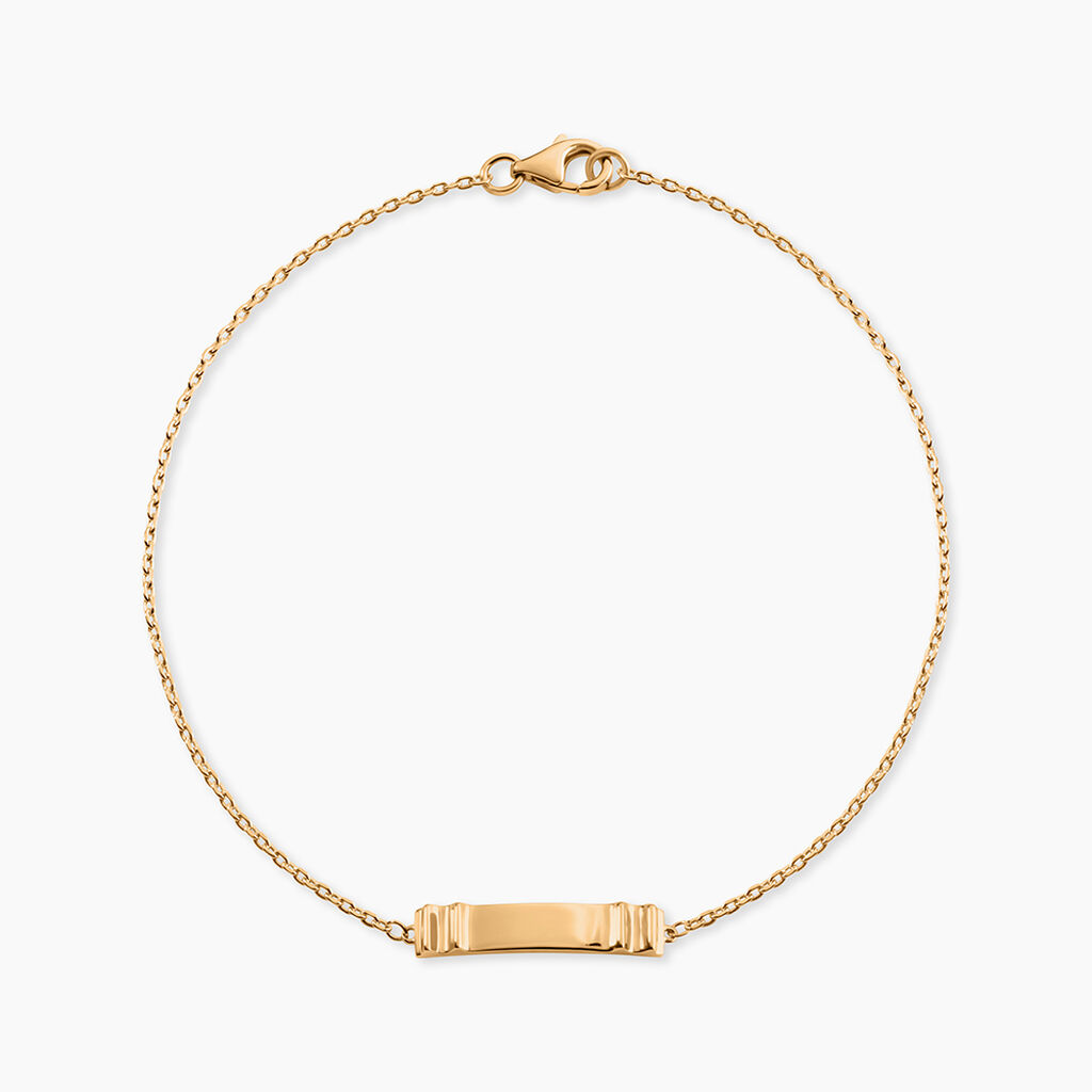 Bracelet Identit&eacute; Tristand Plaqu&eacute; Or Jaune - F&ecirc;te des p&egrave;res Homme | Histoire d&rsquo;Or