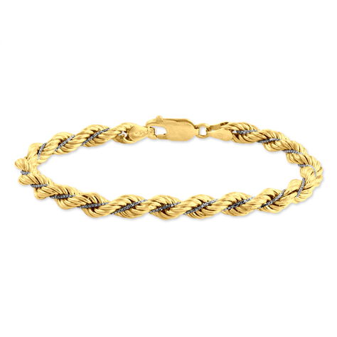 Bracelet Jerryenne Maille Corde Et Venitienne Or Bicolore - Bracelets chaîne Femme | Histoire d’Or