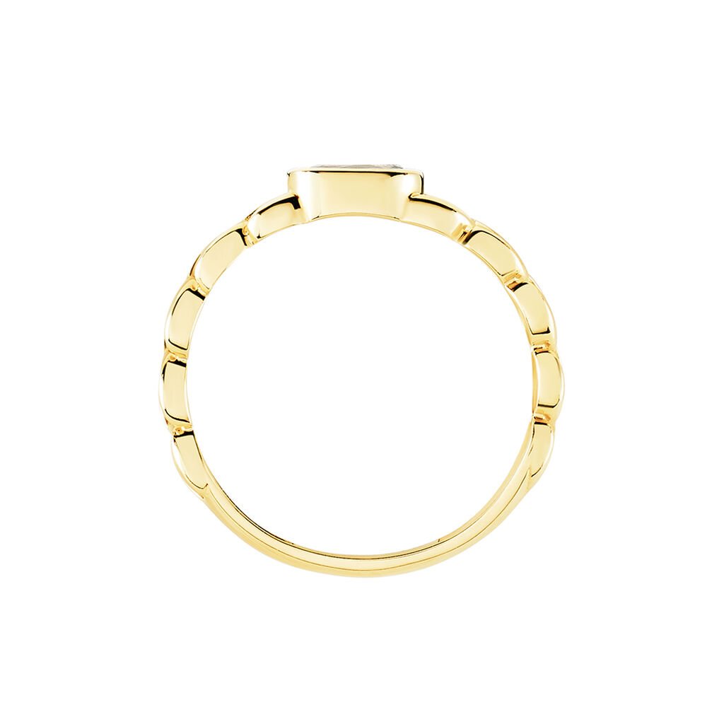 Bague Chain Or Jaune Topaze - Bagues solitaires Femme | Histoire d’Or