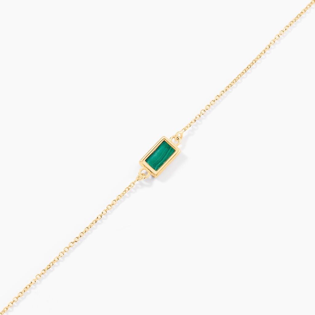 Bracelet Lucky Gems Or Jaune Malachite - Bracelets Femme | Histoire d&rsquo;Or
