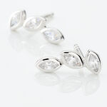 Boucles D'oreilles Grimpantes Elohane Argent Blanc Oxyde De Zirconium - Boucles d'oreilles fantaisie Femme | Histoire d&rsquo;Or