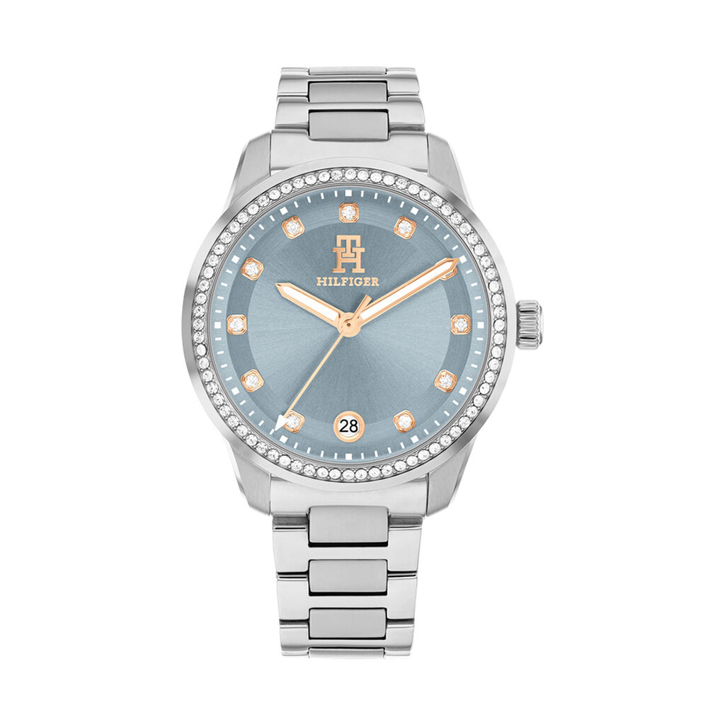 Montre Tommy Hilfiger Th85 Crystals Bleu Sky - Montres Femme | Histoire d&rsquo;Or