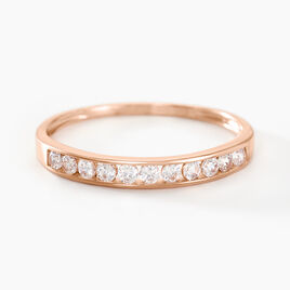 Bague Davila Or Rose Oxyde De Zirconium - Alliances Femme | Histoire d’Or