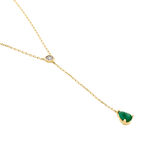 Collier Gracilia Or Jaune Emeraude Diamant - Colliers Femme | Histoire d&rsquo;Or